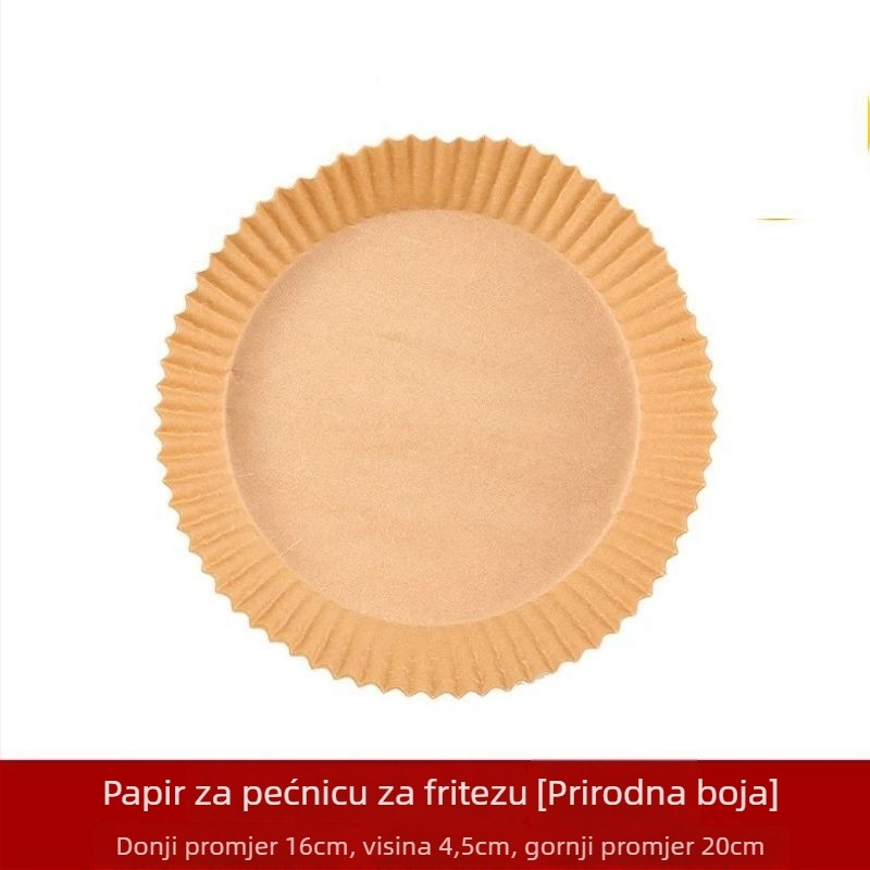 Papirnati poslužnik za fritiranje na zraku, masnootporan papir za pečenje sa silikonskim premazom, 35 g/m², marka Xian chu zhen