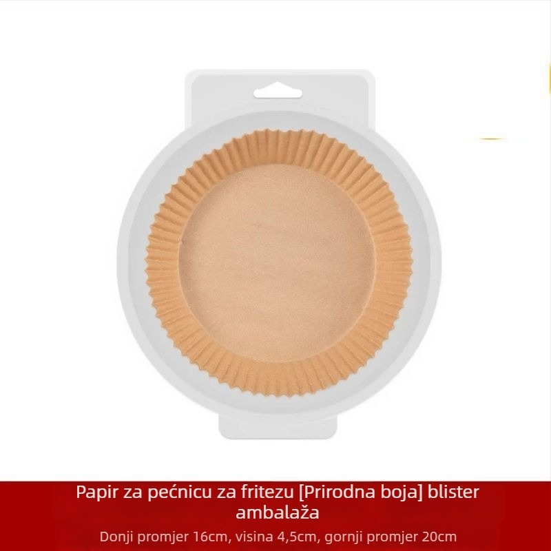 Papirnati poslužnik za fritiranje na zraku, masnootporan papir za pečenje sa silikonskim premazom, 35 g/m², marka Xian chu zhen