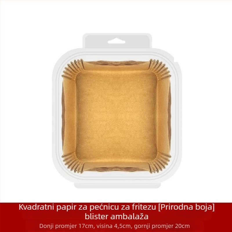 Papirnati poslužnik za fritiranje na zraku, masnootporan papir za pečenje sa silikonskim premazom, 35 g/m², marka Xian chu zhen