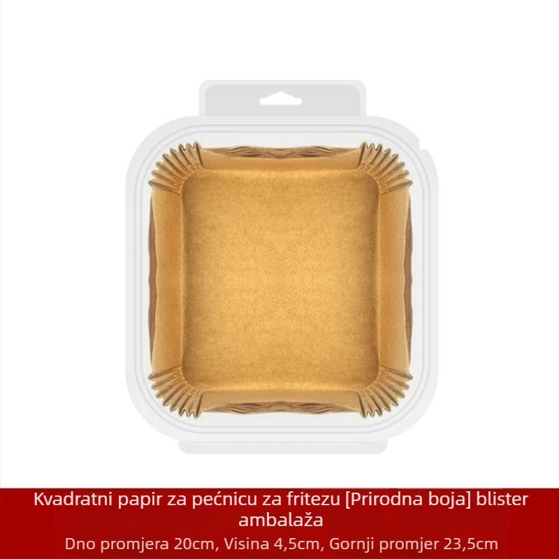 Papirnati poslužnik za fritiranje na zraku, masnootporan papir za pečenje sa silikonskim premazom, 35 g/m², marka Xian chu zhen