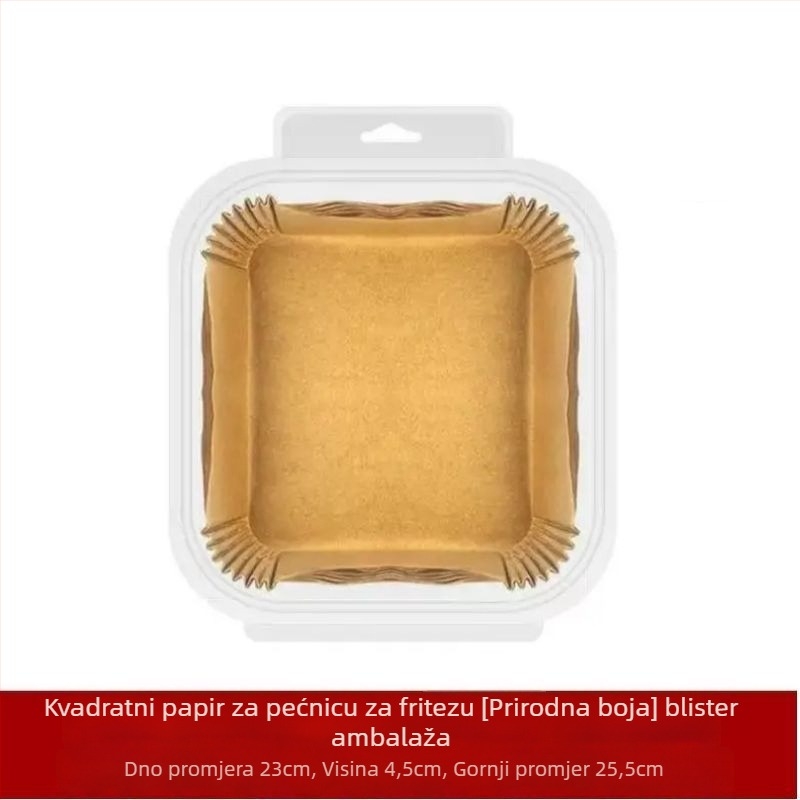 Papirnati poslužnik za fritiranje na zraku, masnootporan papir za pečenje sa silikonskim premazom, 35 g/m², marka Xian chu zhen