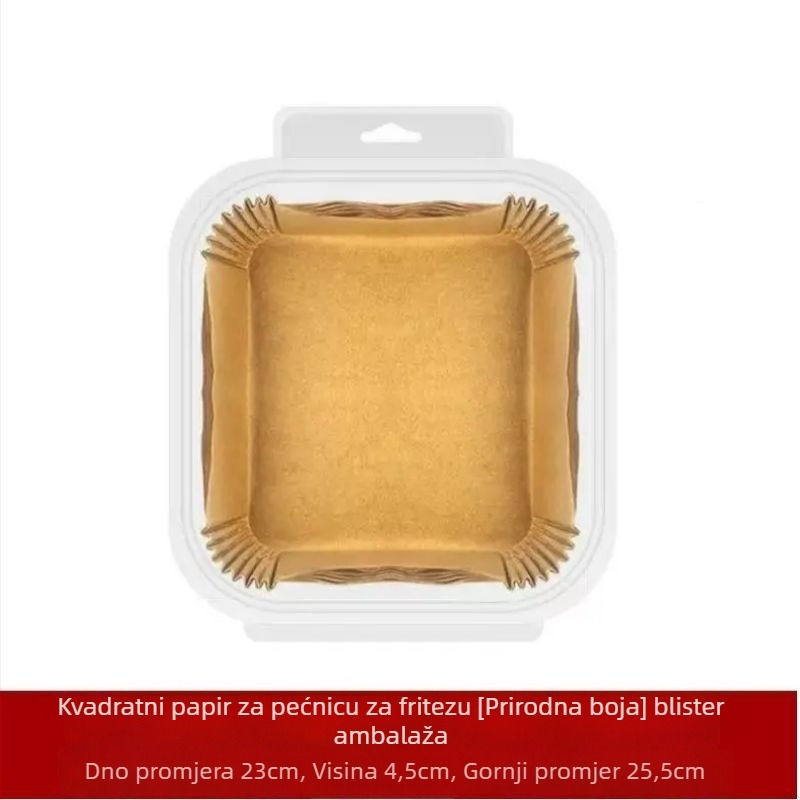 Papirnati poslužnik za fritiranje na zraku, masnootporan papir za pečenje sa silikonskim premazom, 35 g/m², marka Xian chu zhen