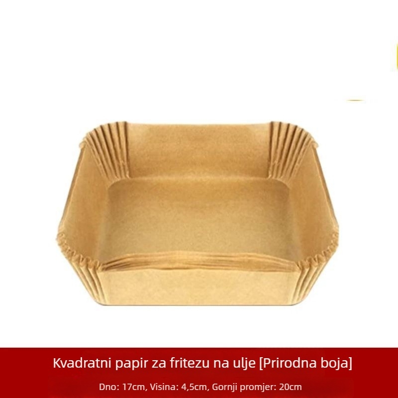 Papirnati poslužnik za fritiranje na zraku, masnootporan papir za pečenje sa silikonskim premazom, 35 g/m², marka Xian chu zhen