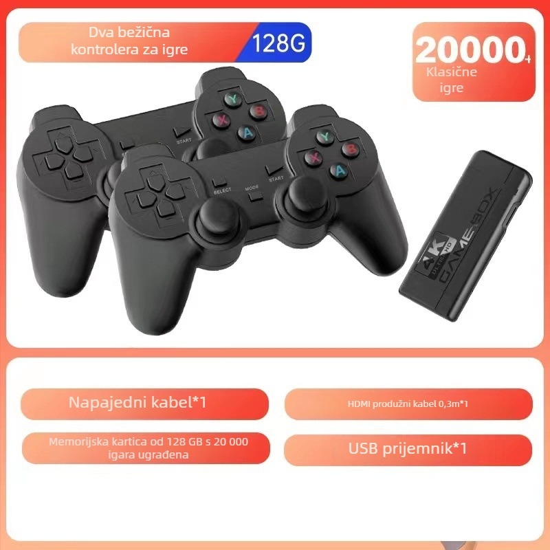 K9 bežična arkadna gaming konzola za 2–4 igrača, 32/64 GB, HDMI, simulacijski operativni sustav