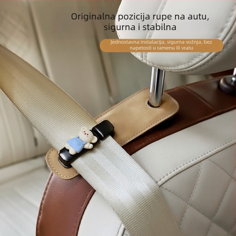 Ograničivač sigurnosnog pojasa automobila – protiv gušenja, metalna konstrukcija, kompatibilan sa sportskim sjedalima