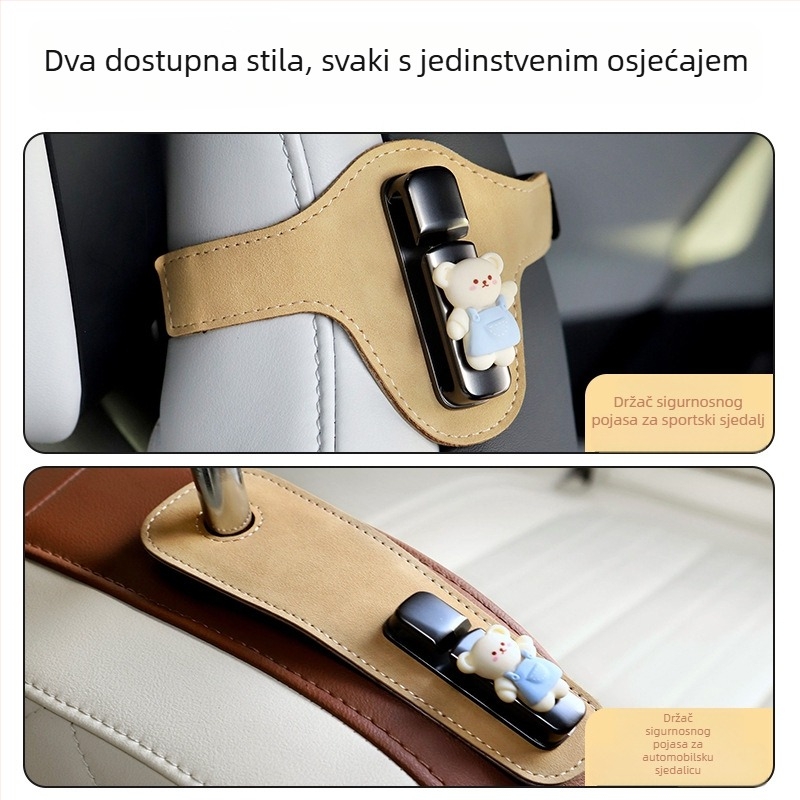 Ograničivač sigurnosnog pojasa automobila – protiv gušenja, metalna konstrukcija, kompatibilan sa sportskim sjedalima