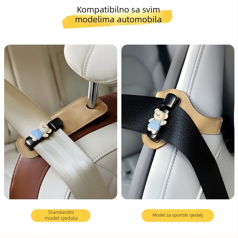 Ograničivač sigurnosnog pojasa automobila – protiv gušenja, metalna konstrukcija, kompatibilan sa sportskim sjedalima