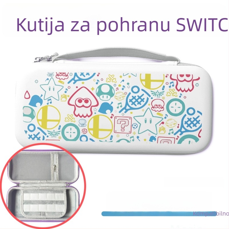 Torba za Switch 2 Nintendo Zelda od PU kože s naslikanim uzorkom, otporna na udarce, velik kapacitet