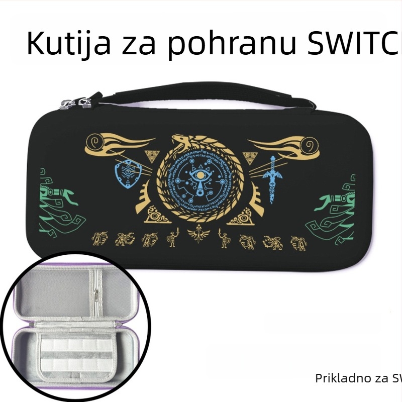 Torba za Switch 2 Nintendo Zelda od PU kože s naslikanim uzorkom, otporna na udarce, velik kapacitet