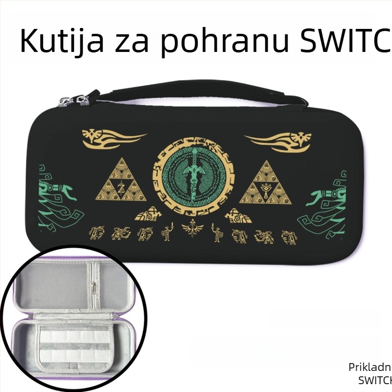 Torba za Switch 2 Nintendo Zelda od PU kože s naslikanim uzorkom, otporna na udarce, velik kapacitet