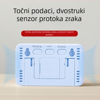 Unutarnji digitalni mjerač temperature i vlage — ultra-tanki mini termometar s magnetnim budilicom (napajanje 1,5V baterijom)