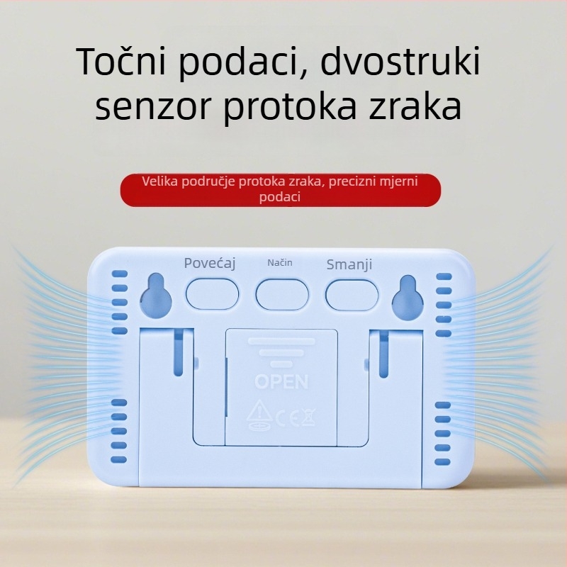Unutarnji digitalni mjerač temperature i vlage — ultra-tanki mini termometar s magnetnim budilicom (napajanje 1,5V baterijom)