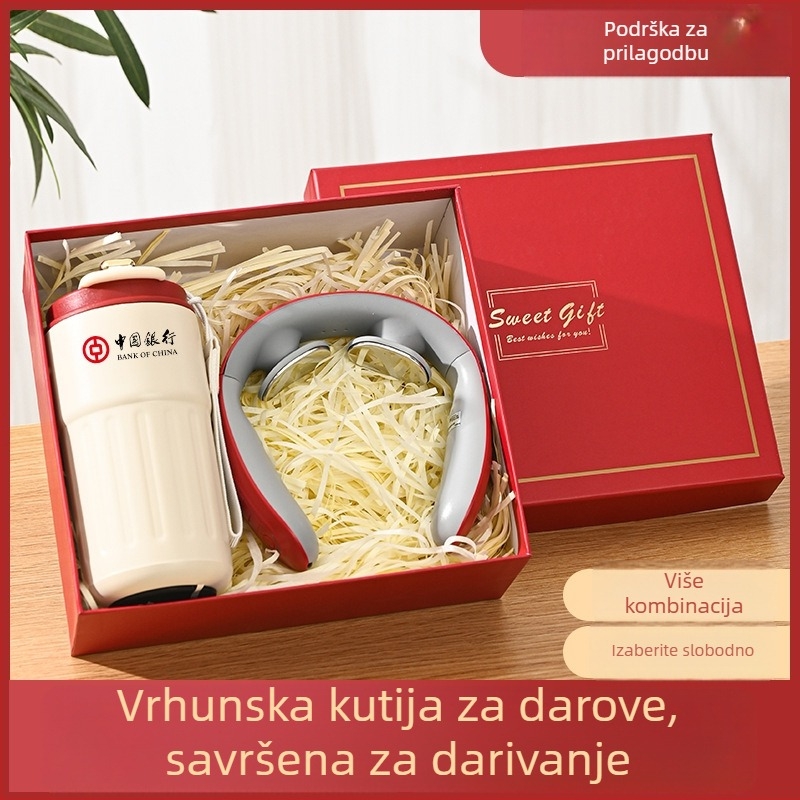 Poslovni termos šalica s prilagođenim logotipom – 316 nehrđajućeg čelika, vakuumska izolacija 0–6 sati, tiskani logotip, prijenosna, u poklon kutiji