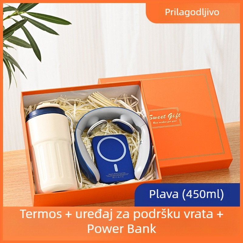 Poslovni termos šalica s prilagođenim logotipom – 316 nehrđajućeg čelika, vakuumska izolacija 0–6 sati, tiskani logotip, prijenosna, u poklon kutiji