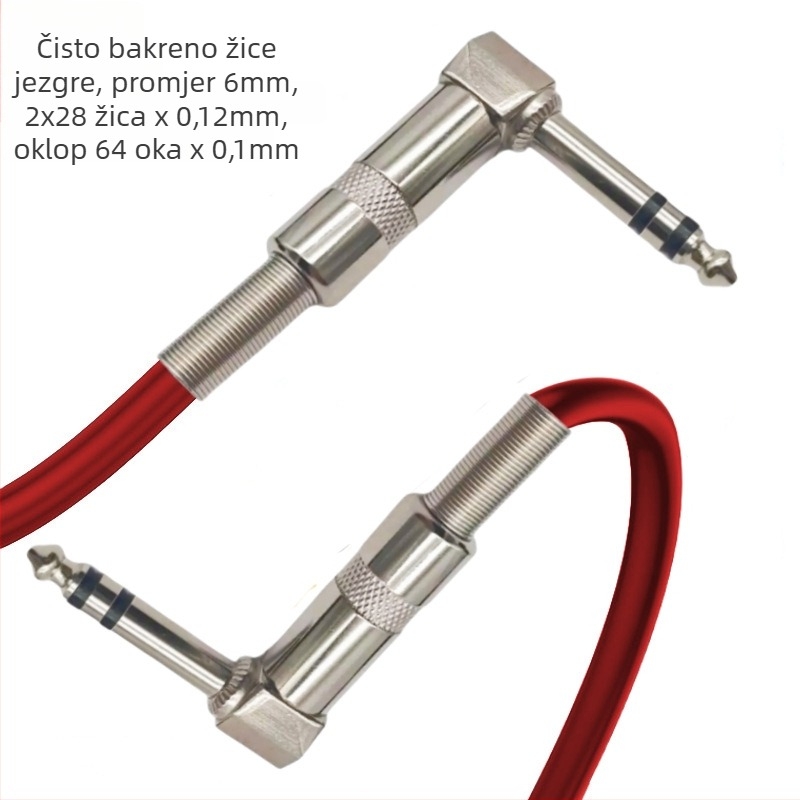 Audio produžni kabel s čistim bakrenim jezgrom i bakrenim vodičem, torba uključena