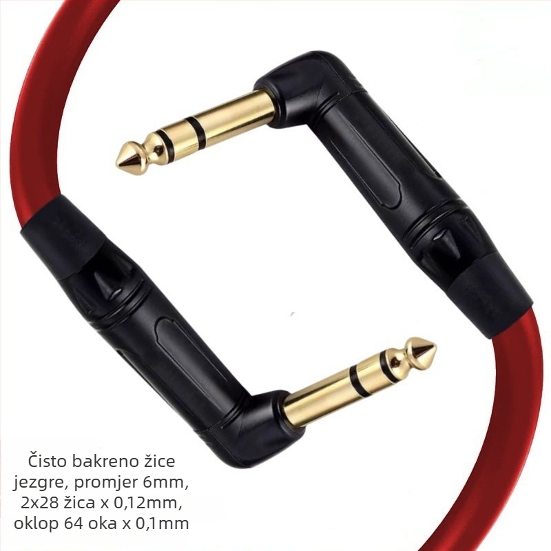 Audio produžni kabel s čistim bakrenim jezgrom i bakrenim vodičem, torba uključena