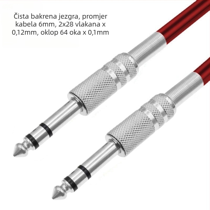 Audio produžni kabel s čistim bakrenim jezgrom i bakrenim vodičem, torba uključena