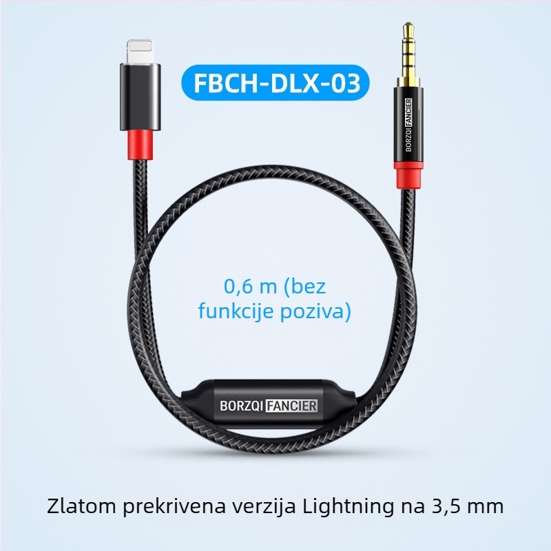 Audio kabel za snimanje, dvokanalan stereo, dvosmjeran, Hi-Fi, 384 kHz/32-bit