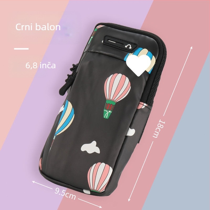 Unisex narukvica torbica za telefon za fitness i trčanje, prozračan corduroy materijal, pogodno za vožnju biciklom