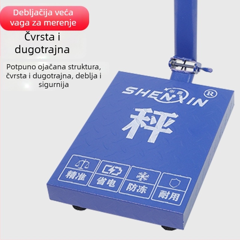 Shenxin 150kgF sklopiva podna elektronička vaga, baterijsko napajanje, namijenjena vaganju povrća, raspon mjerenja 50 g–150 kg