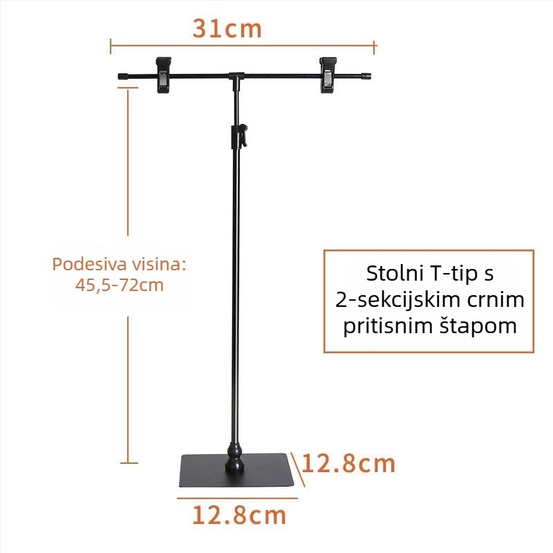 Stalak za plakate od nehrđajućeg čelika, stolni, teleskopski, L-oblik klip KT ploče za supermarket