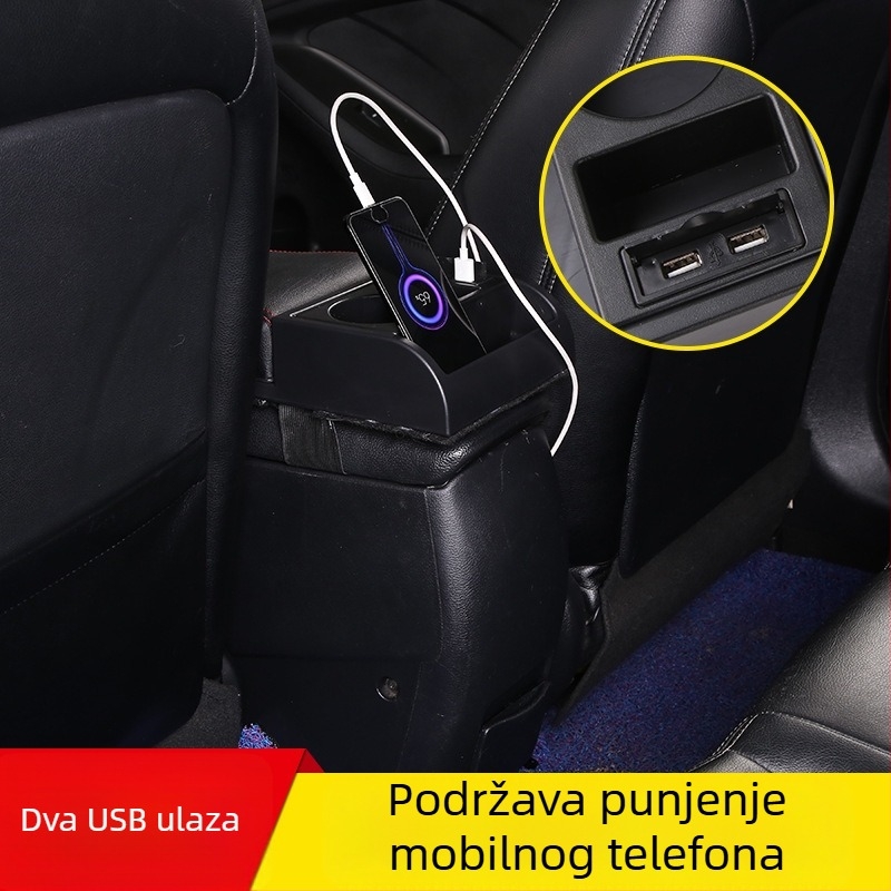 Univerzalni poklop kutije naslona za ruku automobila s podignutom podlogom za centralnu konzolu za pohranu