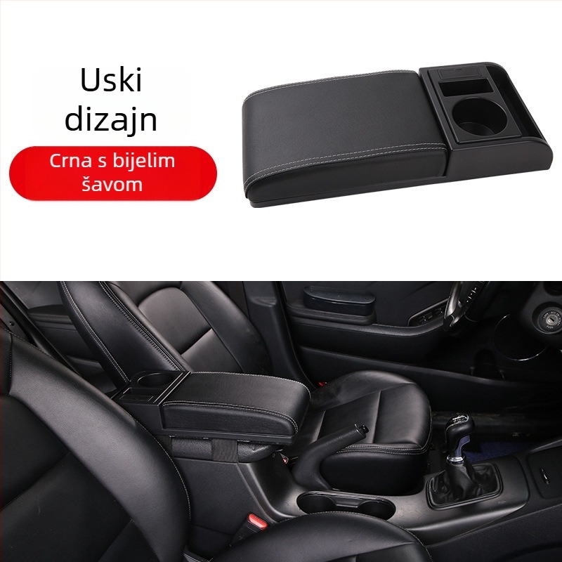 Univerzalni poklop kutije naslona za ruku automobila s podignutom podlogom za centralnu konzolu za pohranu
