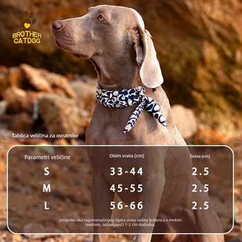 Ovratnik za pse od prave kože goveda - Cat Brother and Dog Brother, Leisure stil, pogodan za sve sezone, za pse