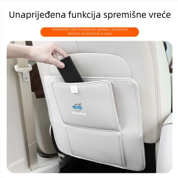 Fangmeng Torba za otpad iza stražnjeg sjedala s jastučićem protiv udaranja – kompatibilno s Volvo XC60, S90, XC90, S60, XC40, V90