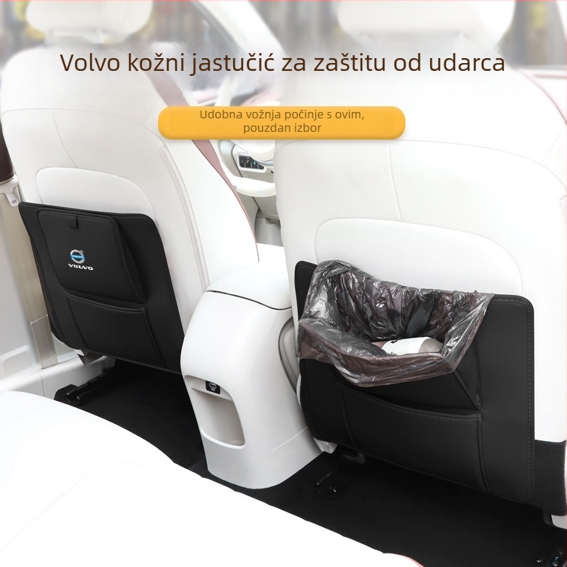 Fangmeng Torba za otpad iza stražnjeg sjedala s jastučićem protiv udaranja – kompatibilno s Volvo XC60, S90, XC90, S60, XC40, V90