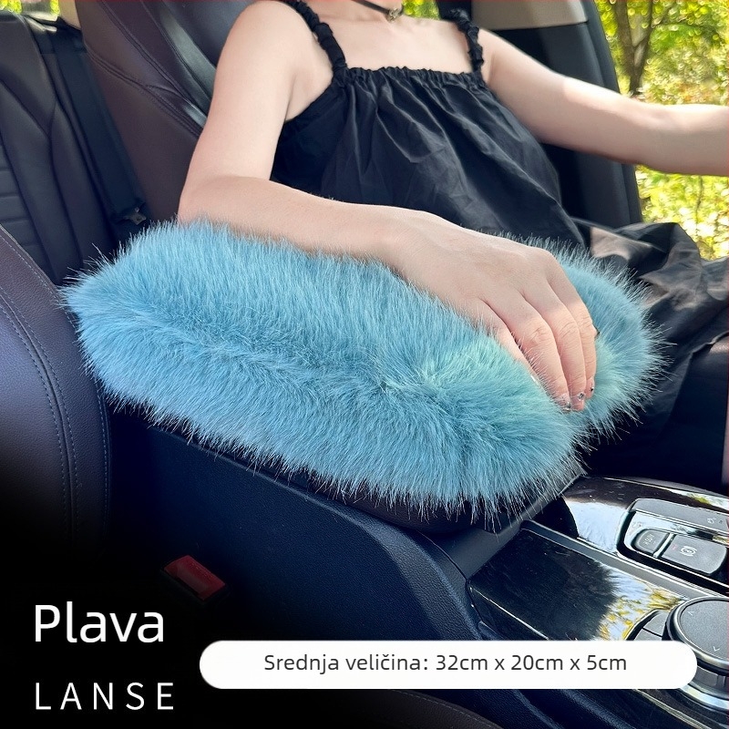 Podložak za naslon za ruku u automobilu, pliš zimski deblji, universalni pokrov centra konzole, prilagodljivo — Xuan ruyi