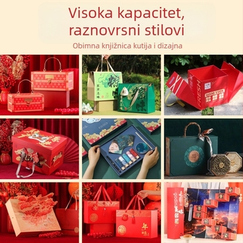 Novogodišnja poklon kutija – valoviti karton; podrijetlo Hengyang, Hunan; brend Xiangheng; toplinsko utiskivanje; kineski stil