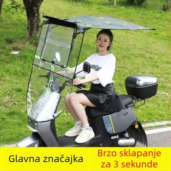 Nadstrešak za elektromotorno vozilo, brzo povlačenje, 7-oblik dizajn, UV zaštita Pa+++