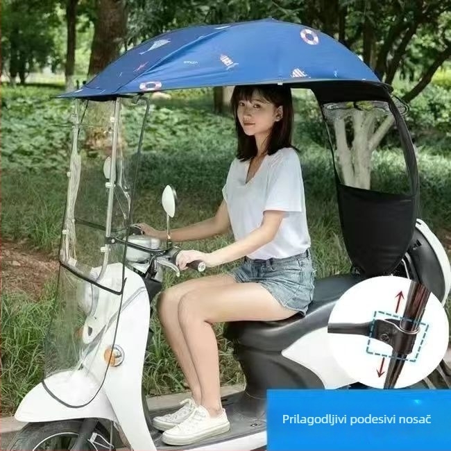 Nadstrešak za elektromotorno vozilo, brzo povlačenje, 7-oblik dizajn, UV zaštita Pa+++