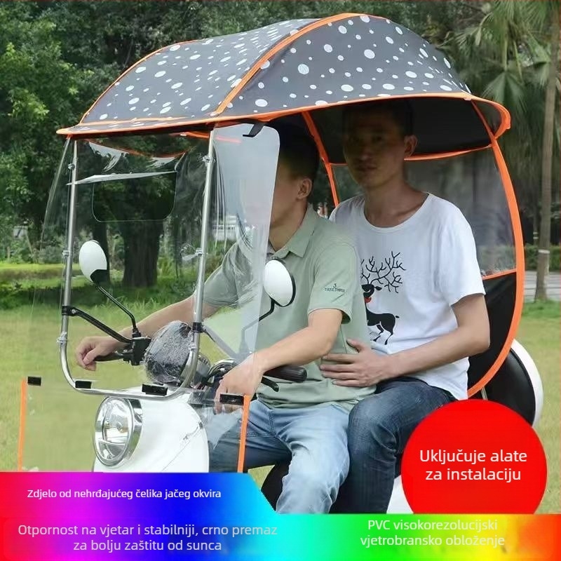 Nadstrešak za elektromotorno vozilo, brzo povlačenje, 7-oblik dizajn, UV zaštita Pa+++