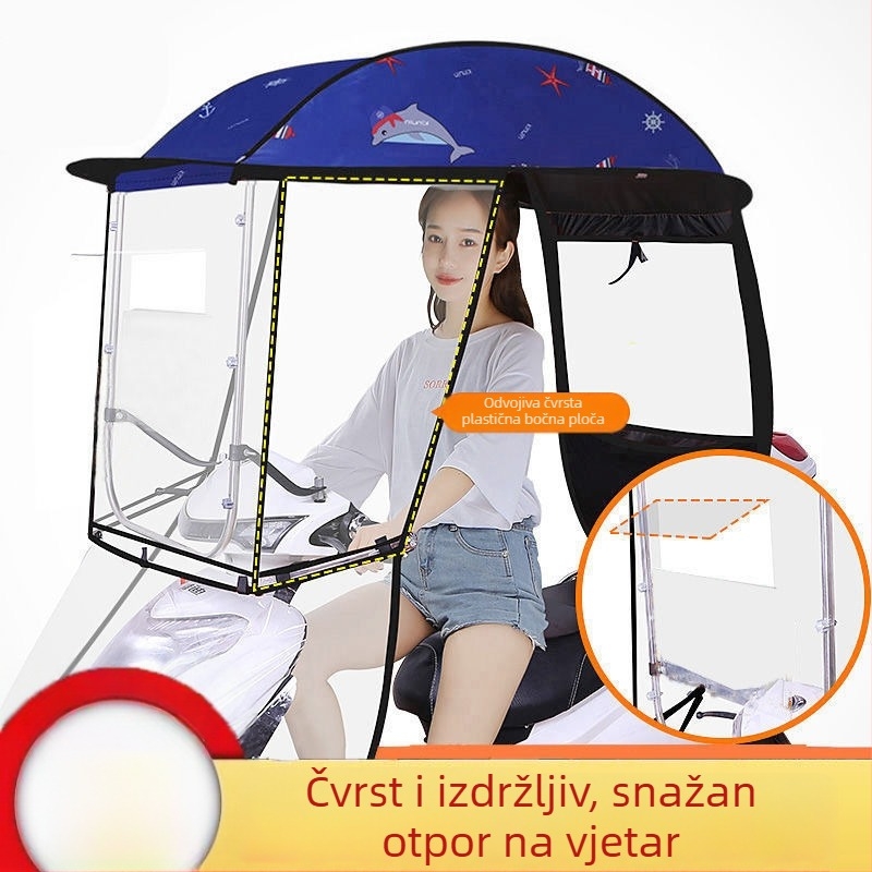 Nadstrešak za elektromotorno vozilo, brzo povlačenje, 7-oblik dizajn, UV zaštita Pa+++