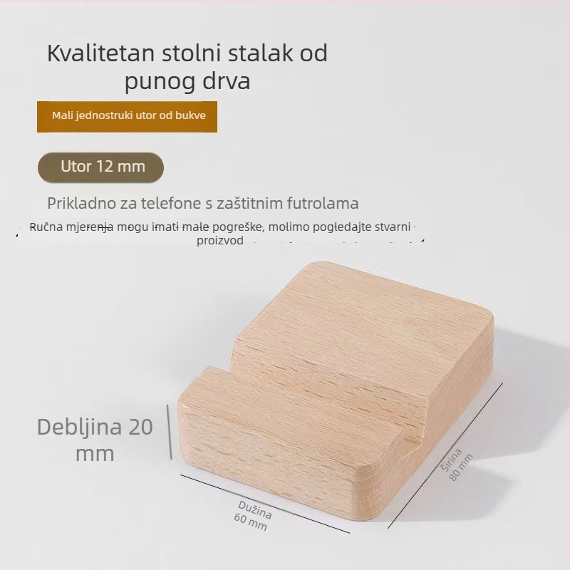 Stolni držač za telefon i tablet od bukovine