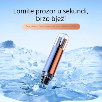 Auto hitni alat: sigurnosni čekić za razbijanje stakla, nož 3-u-1, prijenosna privremena parkirna pločica, PVC