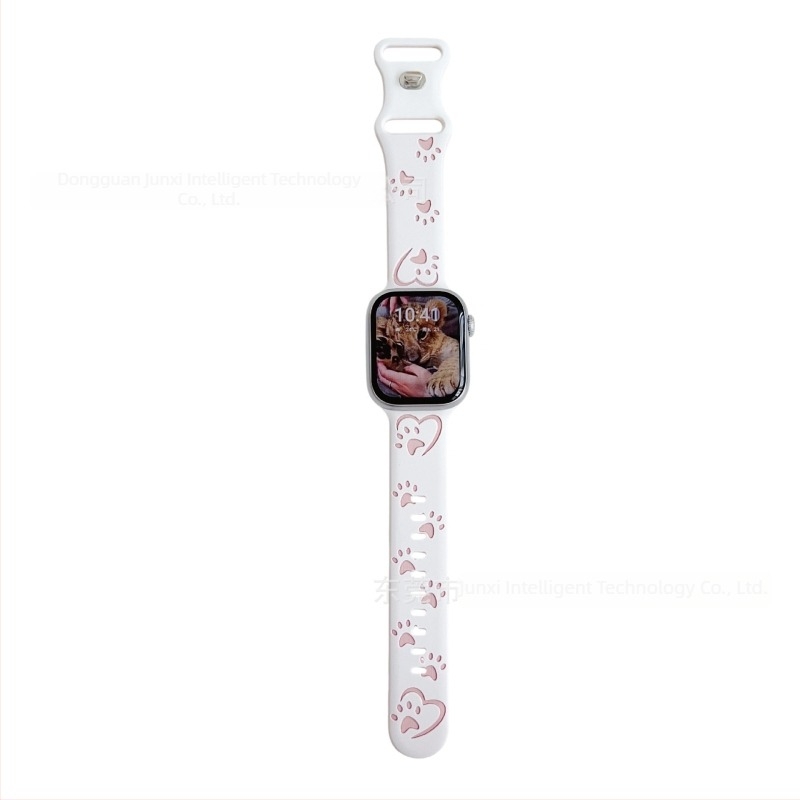 Dvobojna gravirana silikonska narukvica za Apple Watch