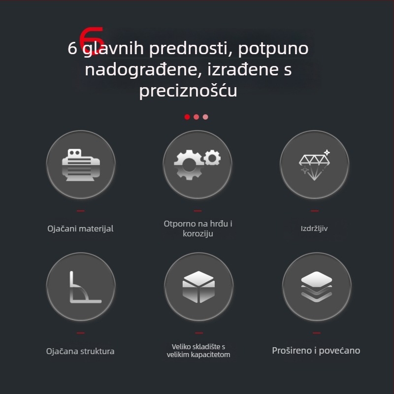Prijenosna kutija za alate – za skladištenje i dijelove, višefunkcionalna, jednostruka konstrukcija, serija razvlačivih kutija