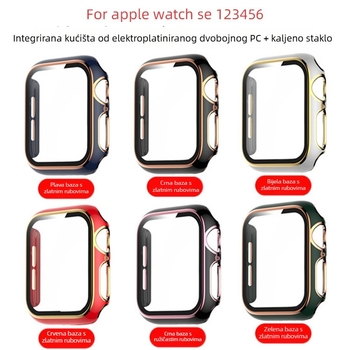 Kućište za Apple Watch 5678910 – jednodijelno od PC-a, kaljeno staklo (tempered glass), kompatibilno s iWatch S10