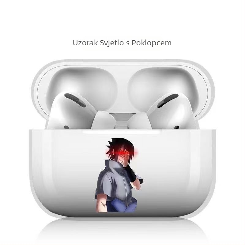 Kućište s otvorenim poklopcem i svijetlim crtić dizajnom za AirPods Pro 2. generaciju i Pro 5. generaciju, mekani omotač za Apple 3. generaciju