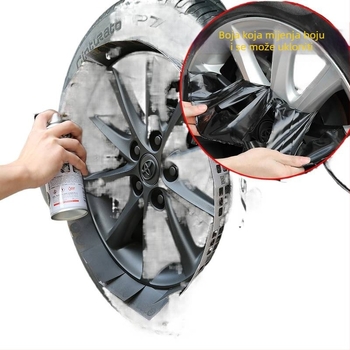 Set boje za automobilsku felgu s odljepljivim filmom za promjenu boje felgi, ručno i samoprašivanje