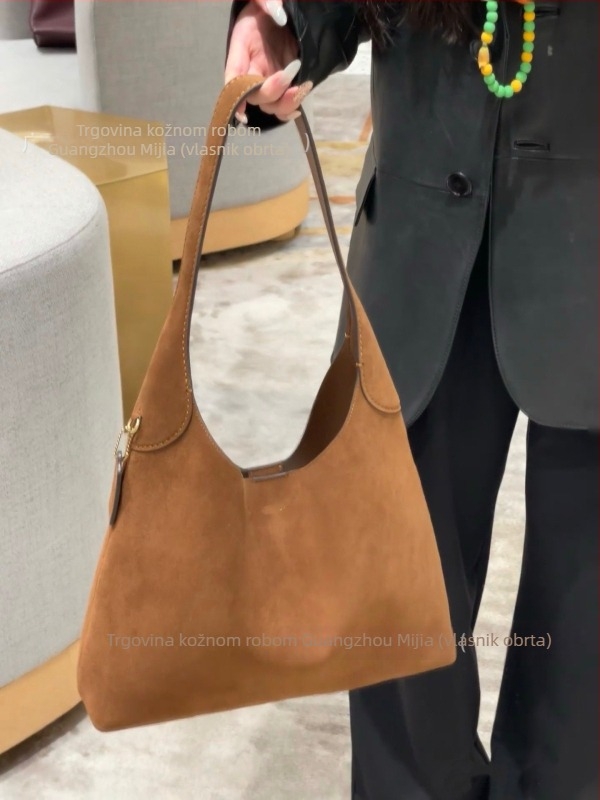 Qq Brooklyn ženska torba preko ramena, od prave kože, srednje veličine, gradski stil, bucket tip torbe, magnetsko zatvaranje, podstava od sintetičke kože, unutarnja džep za telefon, s jednom naramenicom, za svakodnevnu upotrebu, jesen 2025