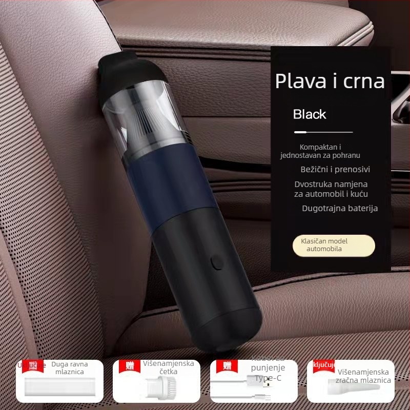 Bežični ručni usisavač za automobil s izuzetnom snagom usisavanja, prijenosni usisavač s funkcijom usisavanja i izduvavanja