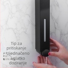 Zidni dozator sapuna - pritisni tip, bez bušenja, materijal ABS+GPPS+PP, tehnologija proizvodnje: ubrizgavanje, moderni minimalistički stil