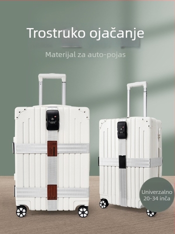 Pojas za prtljagu s križnim sigurnosnim pojasom, poliester, proljeće 2018