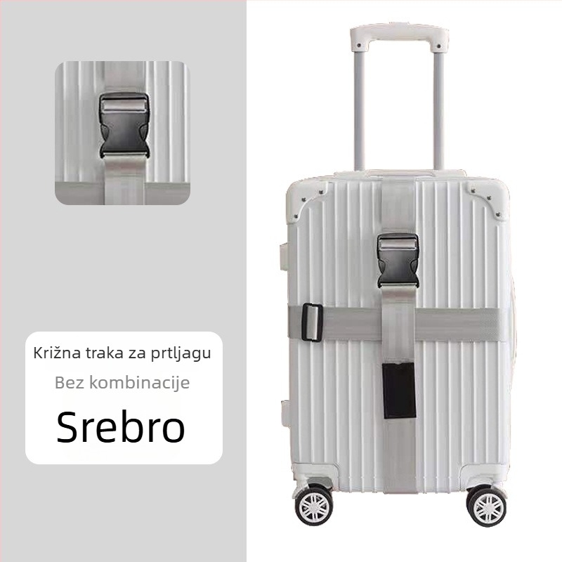 Pojas za prtljagu s križnim sigurnosnim pojasom, poliester, proljeće 2018