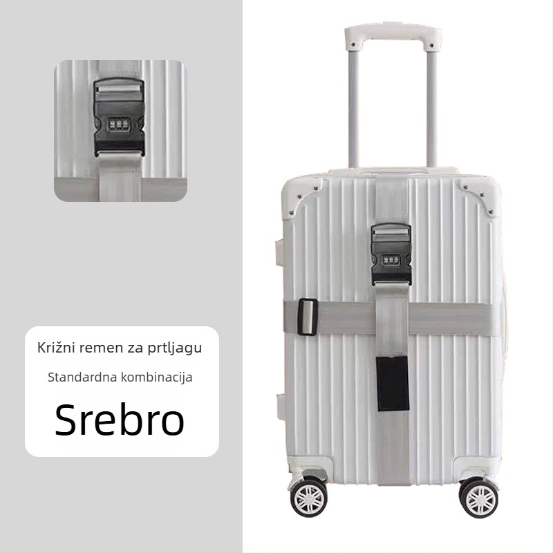 Pojas za prtljagu s križnim sigurnosnim pojasom, poliester, proljeće 2018