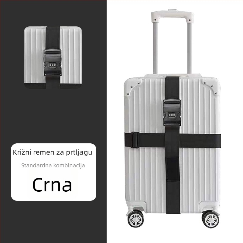 Pojas za prtljagu s križnim sigurnosnim pojasom, poliester, proljeće 2018